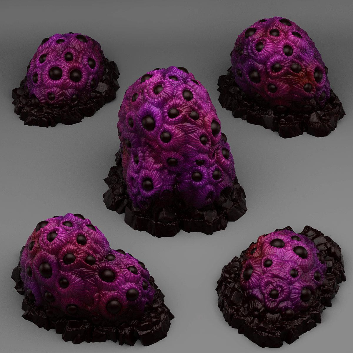 3D Printed Fantastic Plants and Rocks Underdark Eyes Plants 28mm - 32mm D&D Wargaming - 3D Printing Boss 