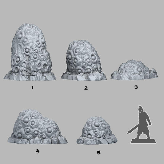 3D Printed Fantastic Plants and Rocks Underdark Eyes Plants 28mm - 32mm D&D Wargaming - 3D Printing Boss 
