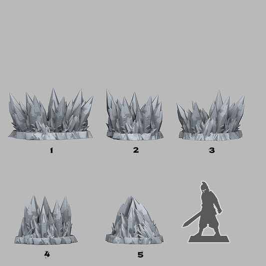 3D Printed Fantastic Plants and Rocks Vampiric Crystals 28mm - 32mm D&D Wargaming - 3D Printing Boss 