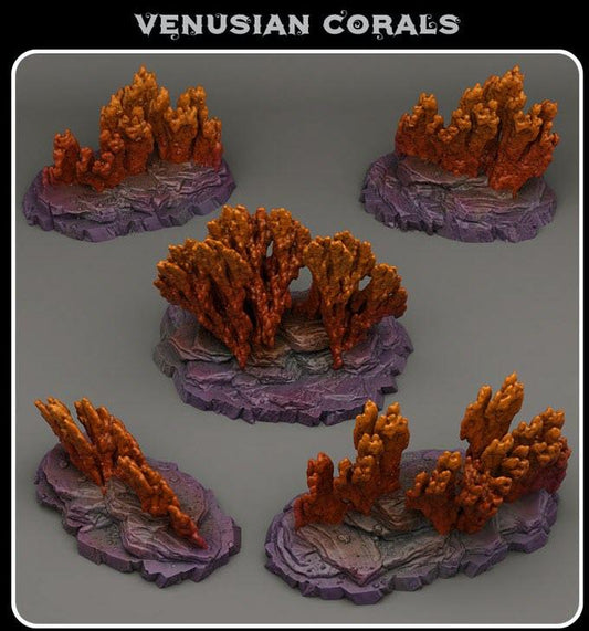3D Printed Fantastic Plants and Rocks Venusian Corals 28mm - 32mm D&D Wargaming - 3D Printing Boss 