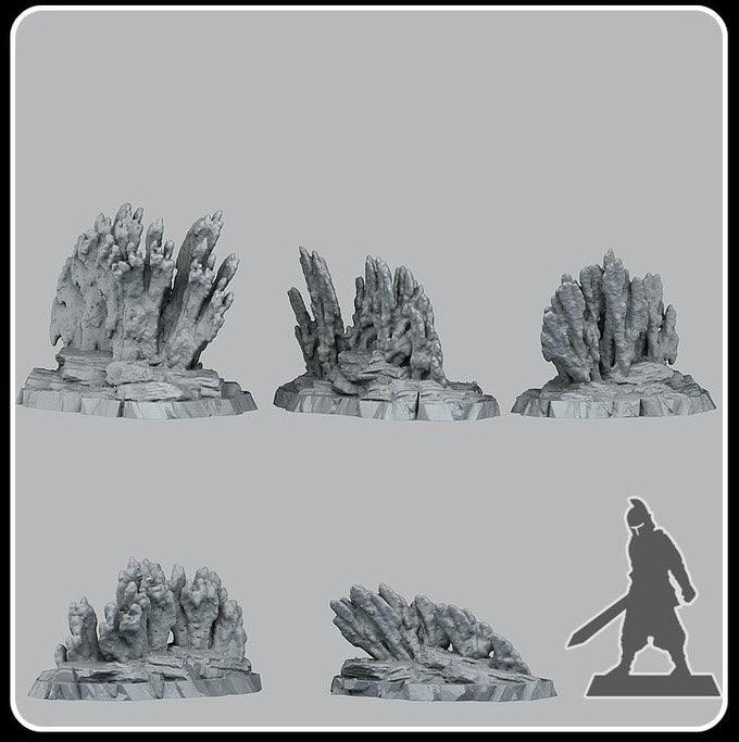 3D Printed Fantastic Plants and Rocks Venusian Corals 28mm - 32mm D&D Wargaming - 3D Printing Boss 