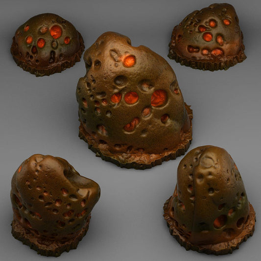 3D Printed Fantastic Plants and Rocks Volcano Rocks 28mm - 32mm D&D Wargaming - 3D Printing Boss 