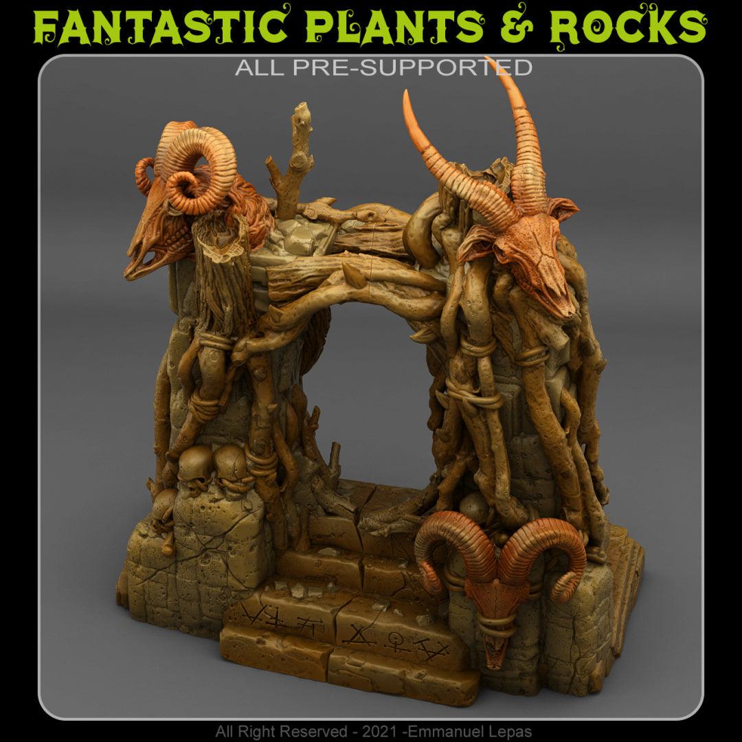 3D Printed Fantastic Plants and Rocks Witch Portal 28mm - 32mm D&D Wargaming - 3D Printing Boss 