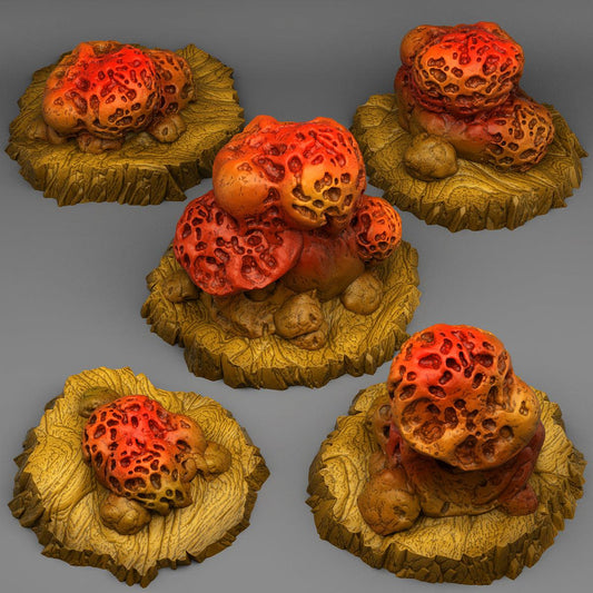 3D Printed Fantastic Plants and Rocks Wormhole Mushrooms 28mm - 32mm D&D Wargaming - 3D Printing Boss 