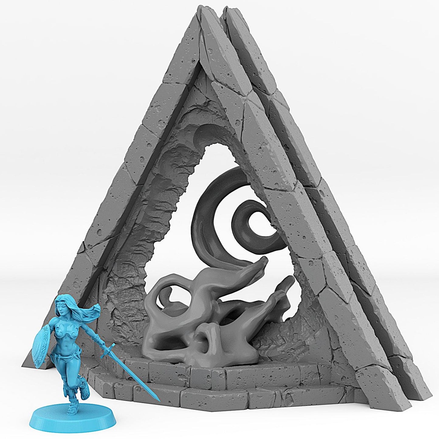 3D Printed Fantastic Portals and Effects Alien Pyramid Portal 28mm - 32mm D&D Wargaming - 3D Printing Boss 