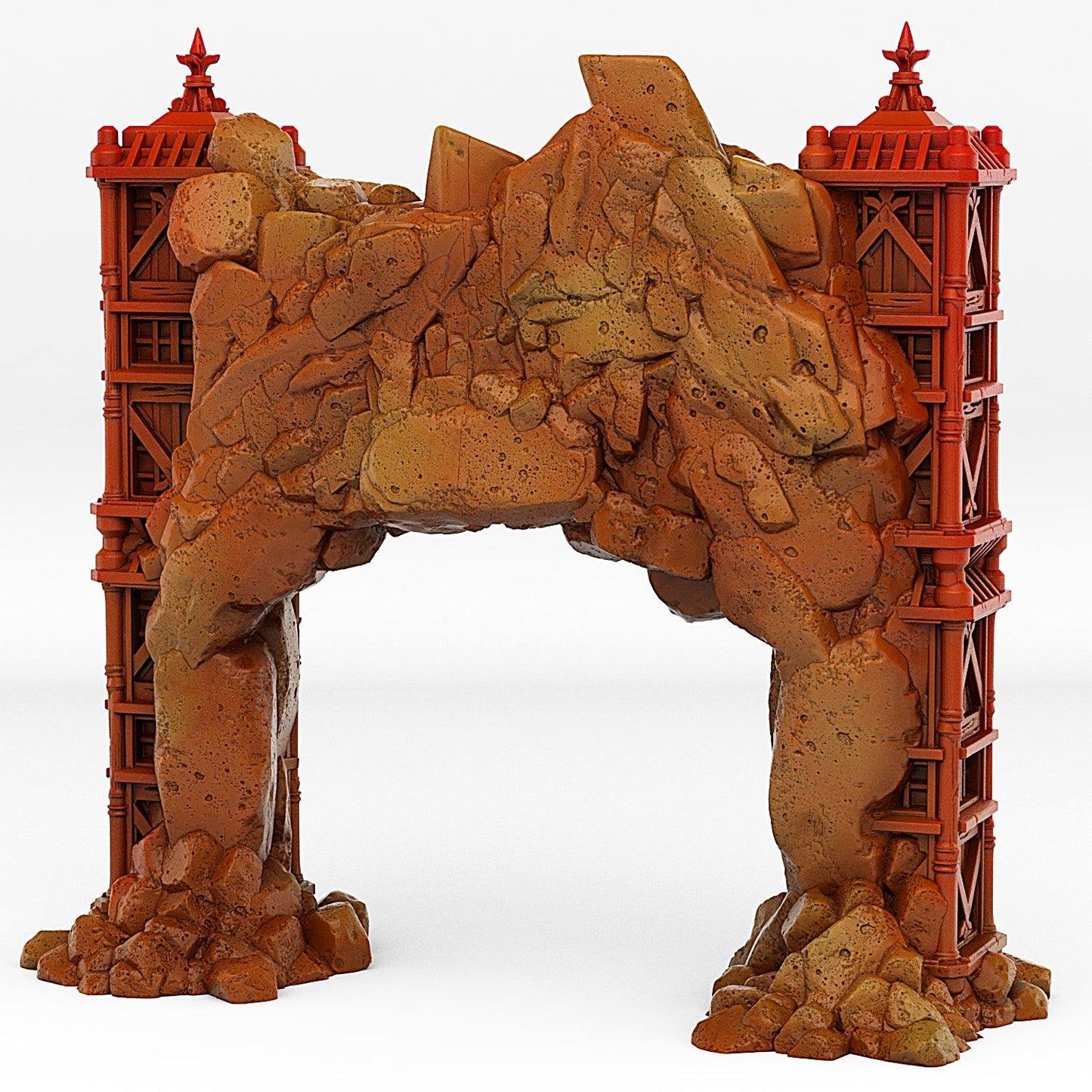 3D Printed Fantastic Portals and Effects Ancient Asian Temple Portal 28mm - 32mm D&D Wargaming - 3D Printing Boss 