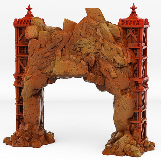 3D Printed Fantastic Portals and Effects Ancient Asian Temple Portal 28mm - 32mm D&D Wargaming - 3D Printing Boss 