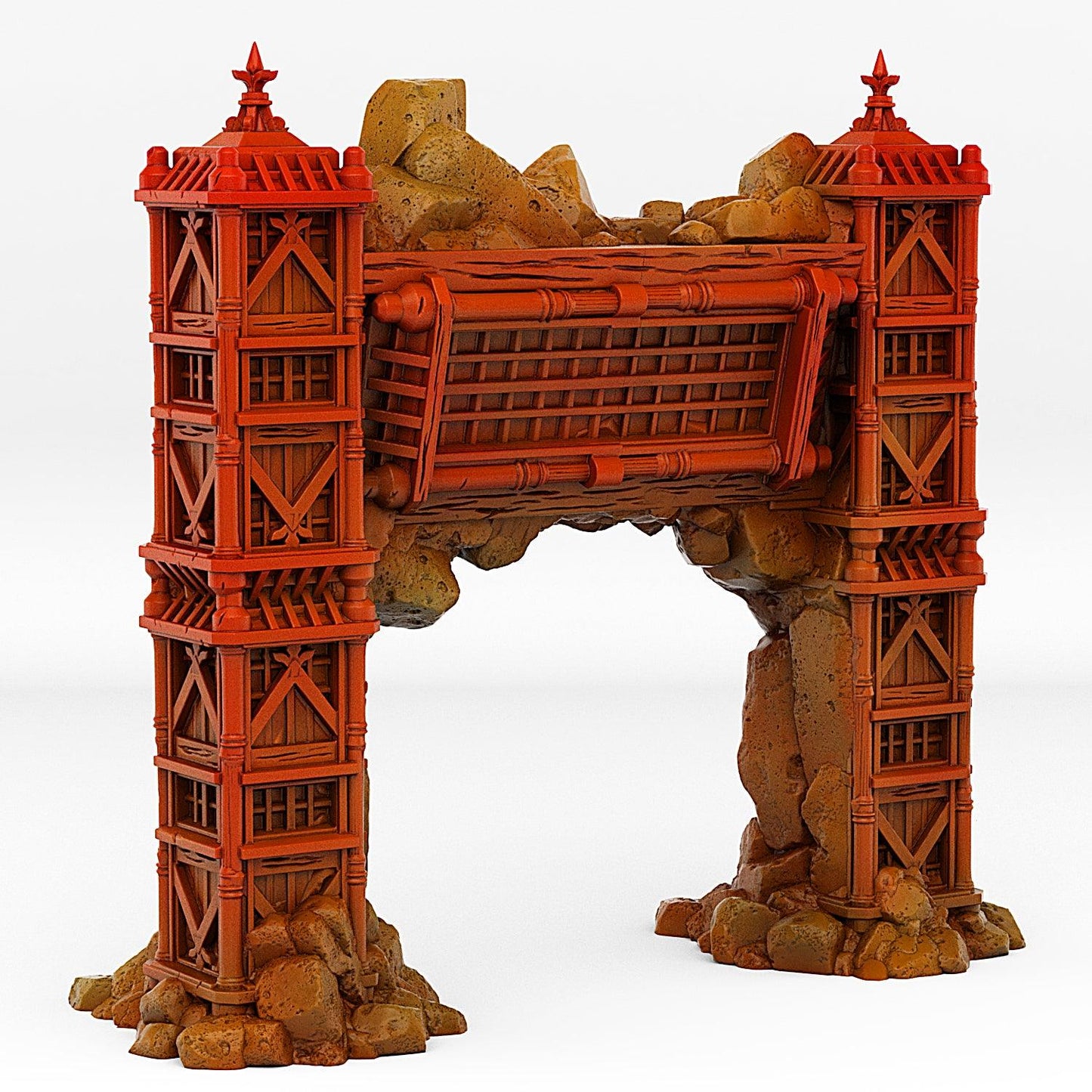3D Printed Fantastic Portals and Effects Ancient Asian Temple Portal 28mm - 32mm D&D Wargaming - 3D Printing Boss 