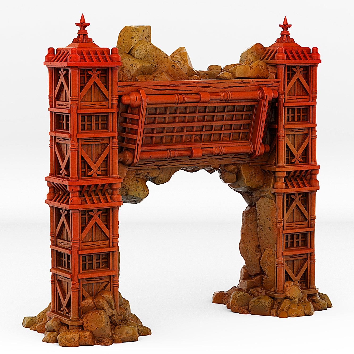 3D Printed Fantastic Portals and Effects Ancient Asian Temple Portal 28mm - 32mm D&D Wargaming - 3D Printing Boss 
