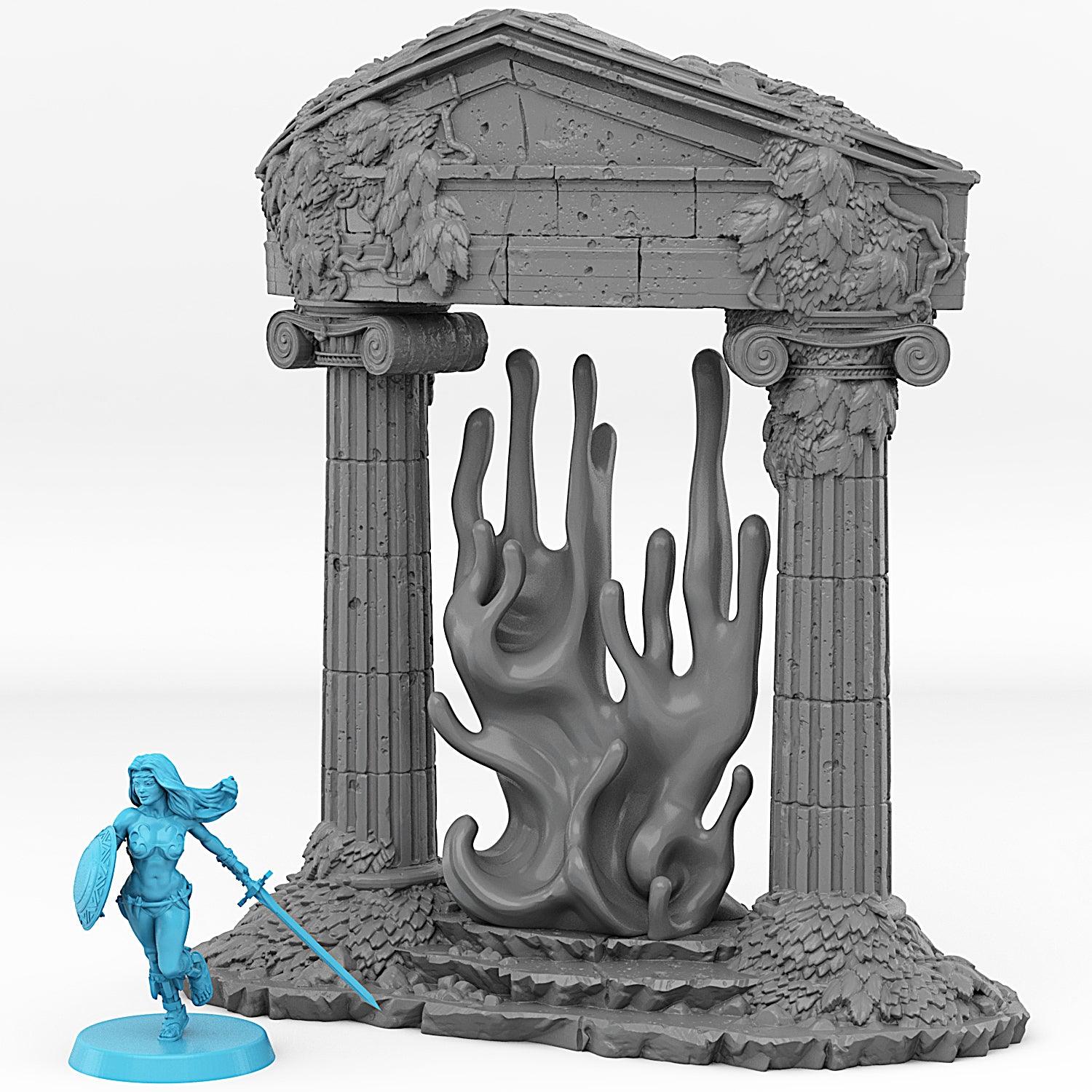 3D Printed Fantastic Portals and Effects Ancient Greek Portal 28mm - 32mm D&D Wargaming - 3D Printing Boss 