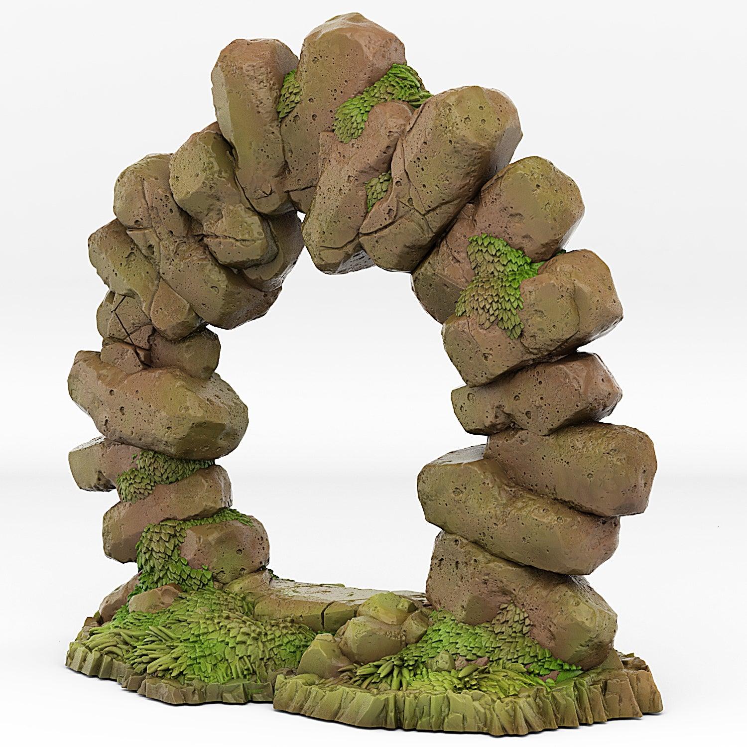 3D Printed Fantastic Portals and Effects Druid Portal 28mm - 32mm D&D Wargaming - 3D Printing Boss 