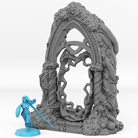3D Printed Fantastic Portals and Effects Elfic Portal 28mm - 32mm D&D Wargaming - 3D Printing Boss 