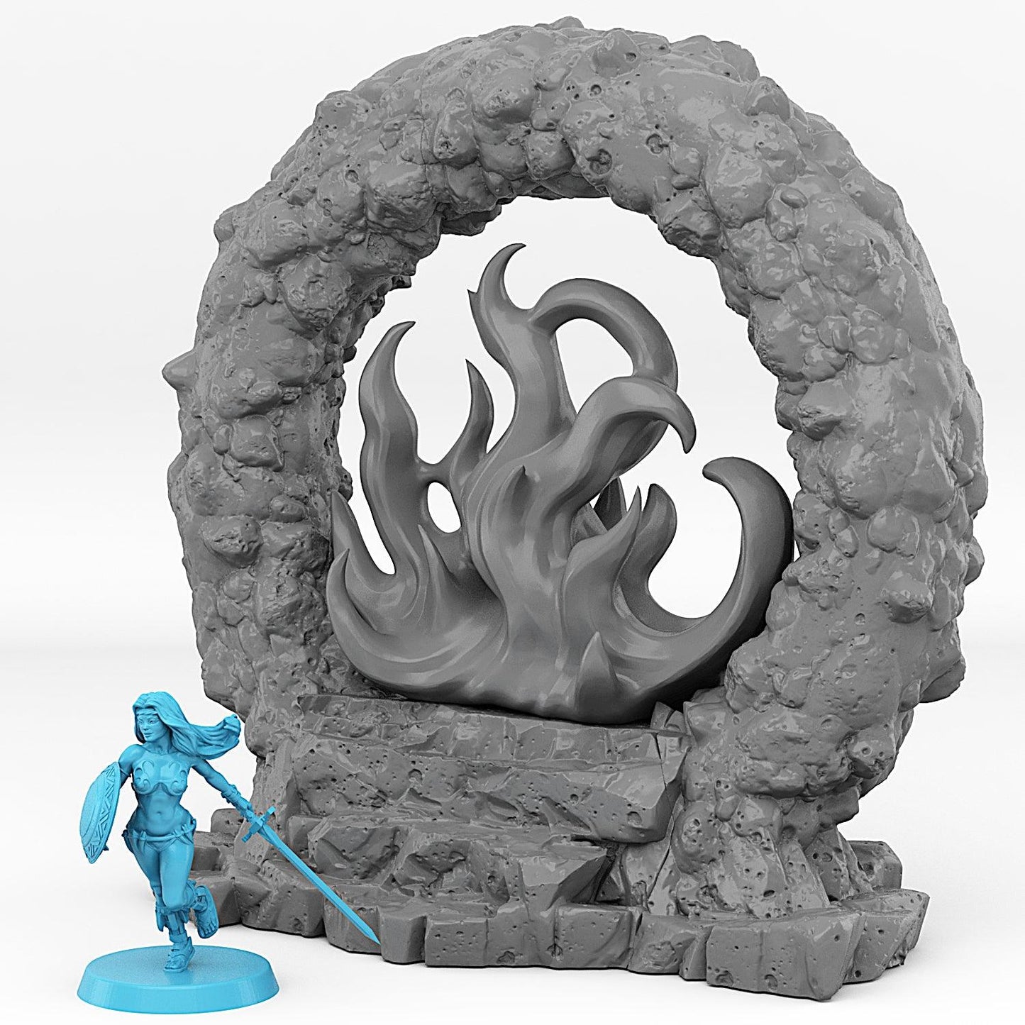 3D Printed Fantastic Portals and Effects Lava Portal 28mm - 32mm D&D Wargaming - 3D Printing Boss 
