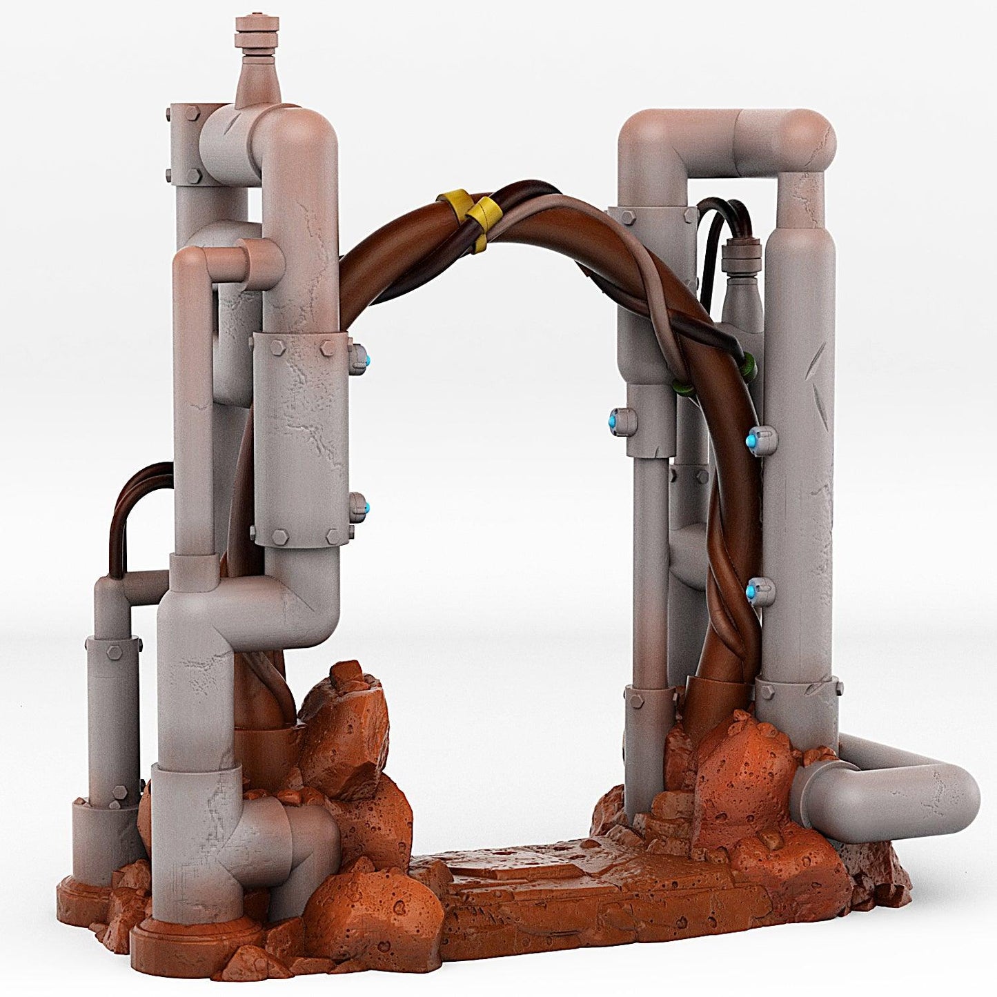 3D Printed Fantastic Portals and Effects Martian Pipes Portal 28mm - 32mm D&D Wargaming - 3D Printing Boss 