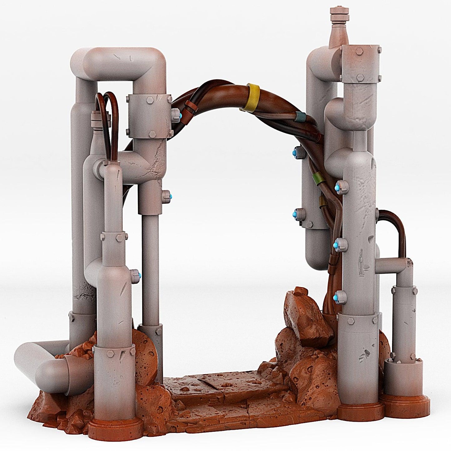 3D Printed Fantastic Portals and Effects Martian Pipes Portal 28mm - 32mm D&D Wargaming - 3D Printing Boss 