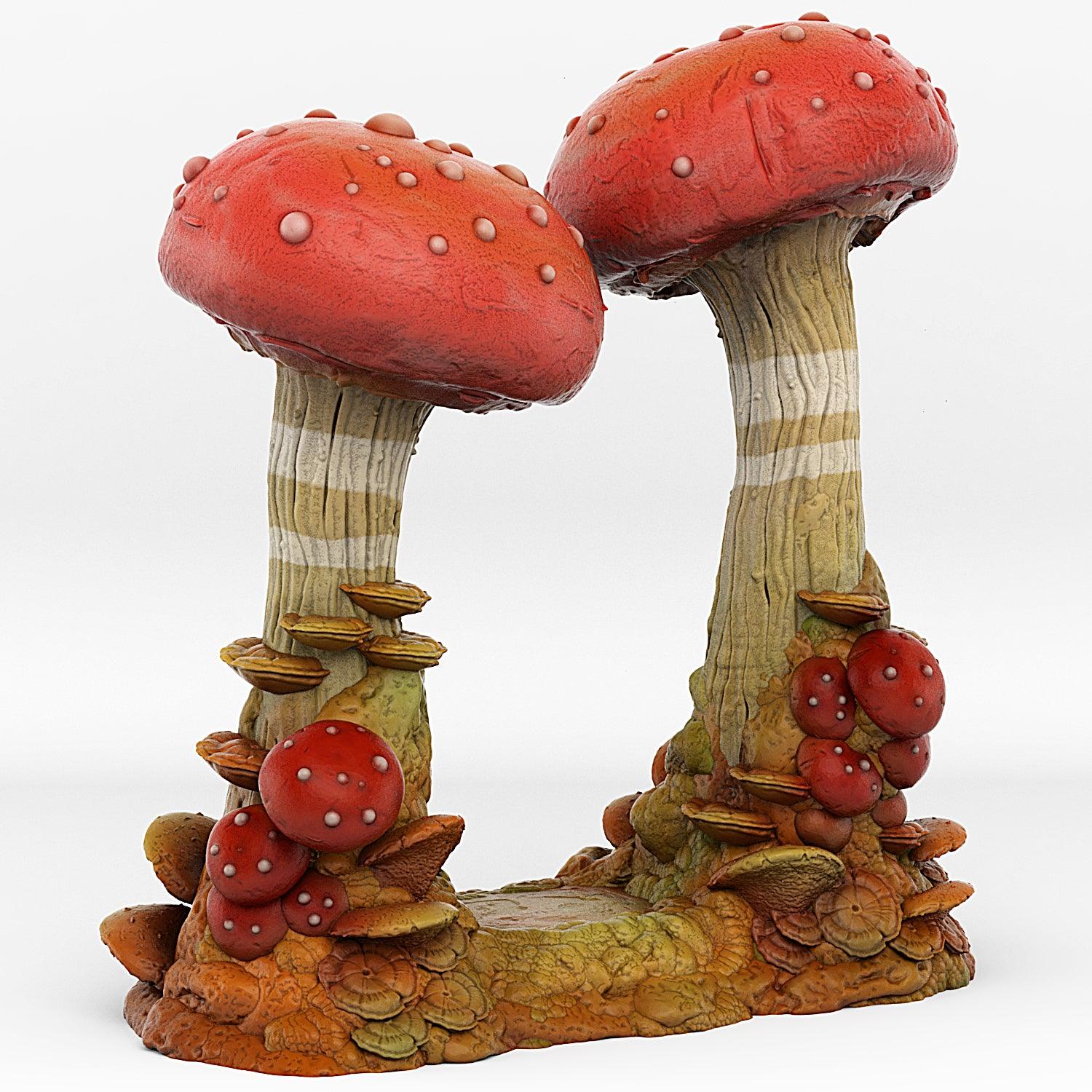 3D Printed Fantastic Portals and Effects Mushrooms Portal 28mm - 32mm D&D Wargaming - 3D Printing Boss 