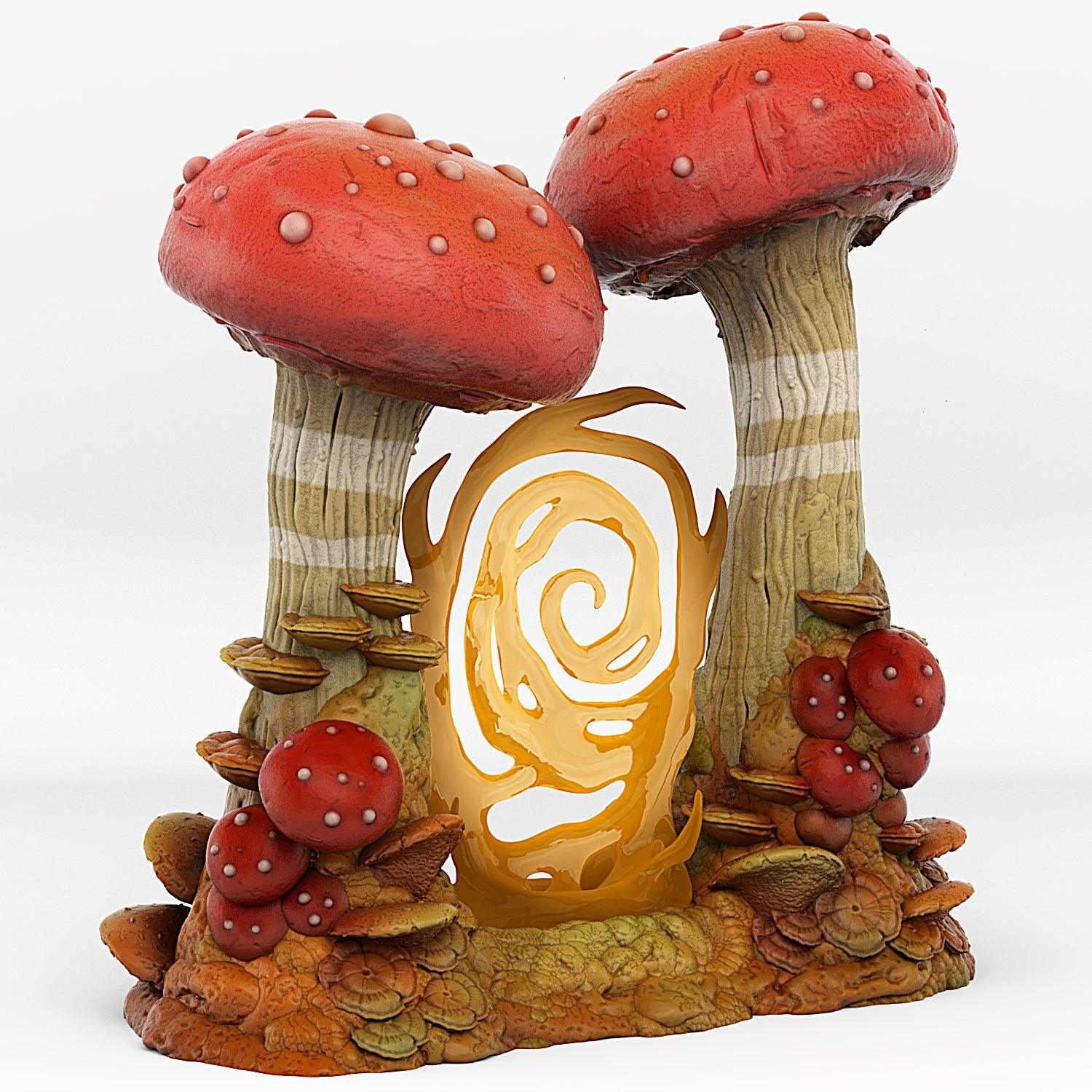 3D Printed Fantastic Portals and Effects Mushrooms Portal 28mm - 32mm D&D Wargaming - 3D Printing Boss 
