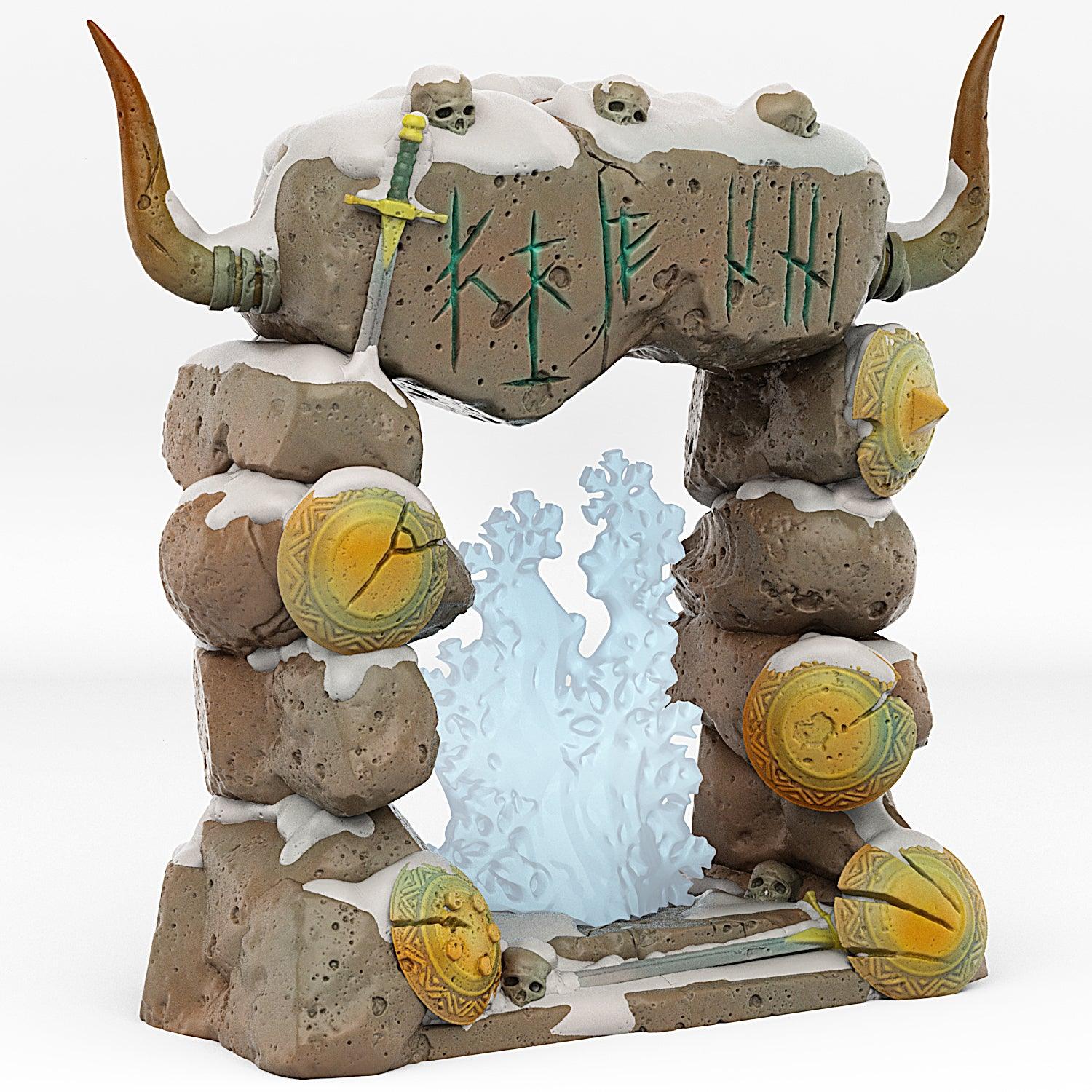 3D Printed Fantastic Portals and Effects Northmen Portal 28mm - 32mm D&D Wargaming - 3D Printing Boss 