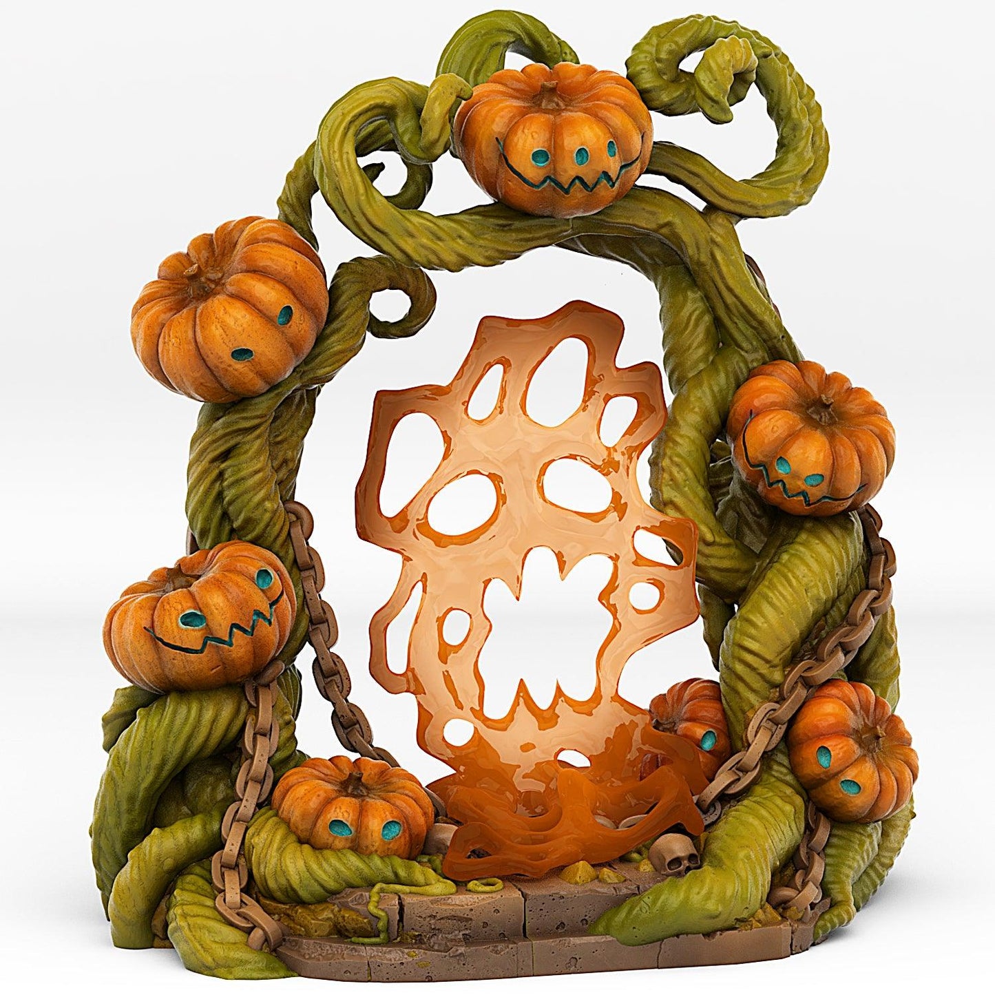3D Printed Fantastic Portals and Effects Pumpkins Portal 28mm - 32mm D&D Wargaming - 3D Printing Boss 