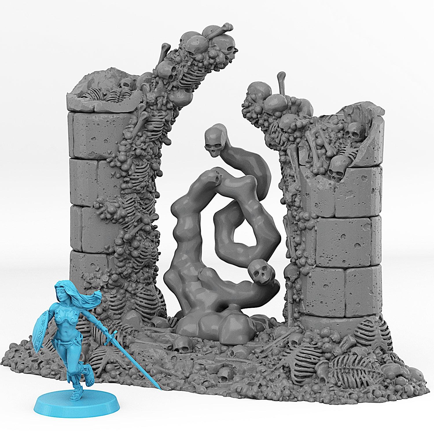 3D Printed Fantastic Portals and Effects Skeletons Portal 28mm - 32mm D&D Wargaming - 3D Printing Boss 