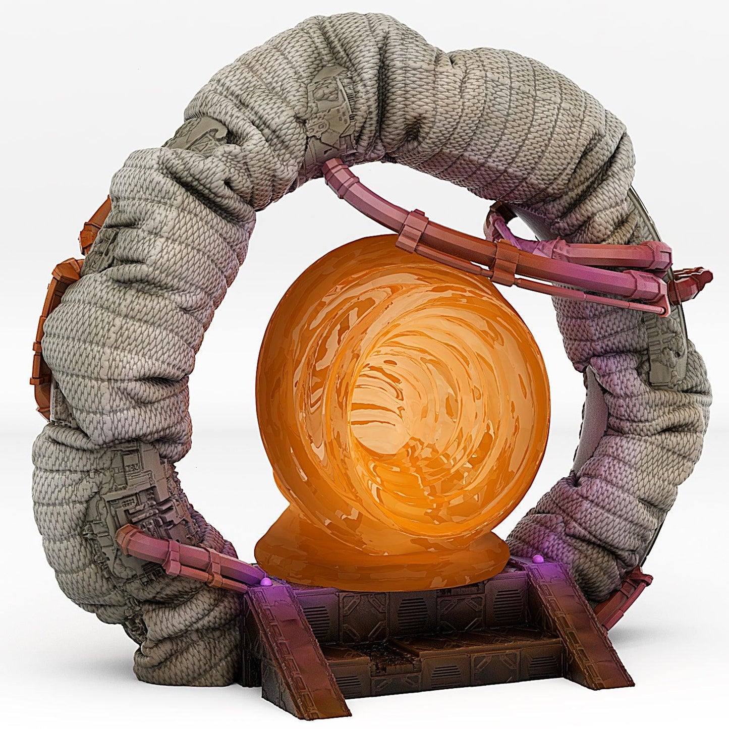 3D Printed Fantastic Portals and Effects Space Ship Portal 28mm - 32mm D&D Wargaming - 3D Printing Boss 