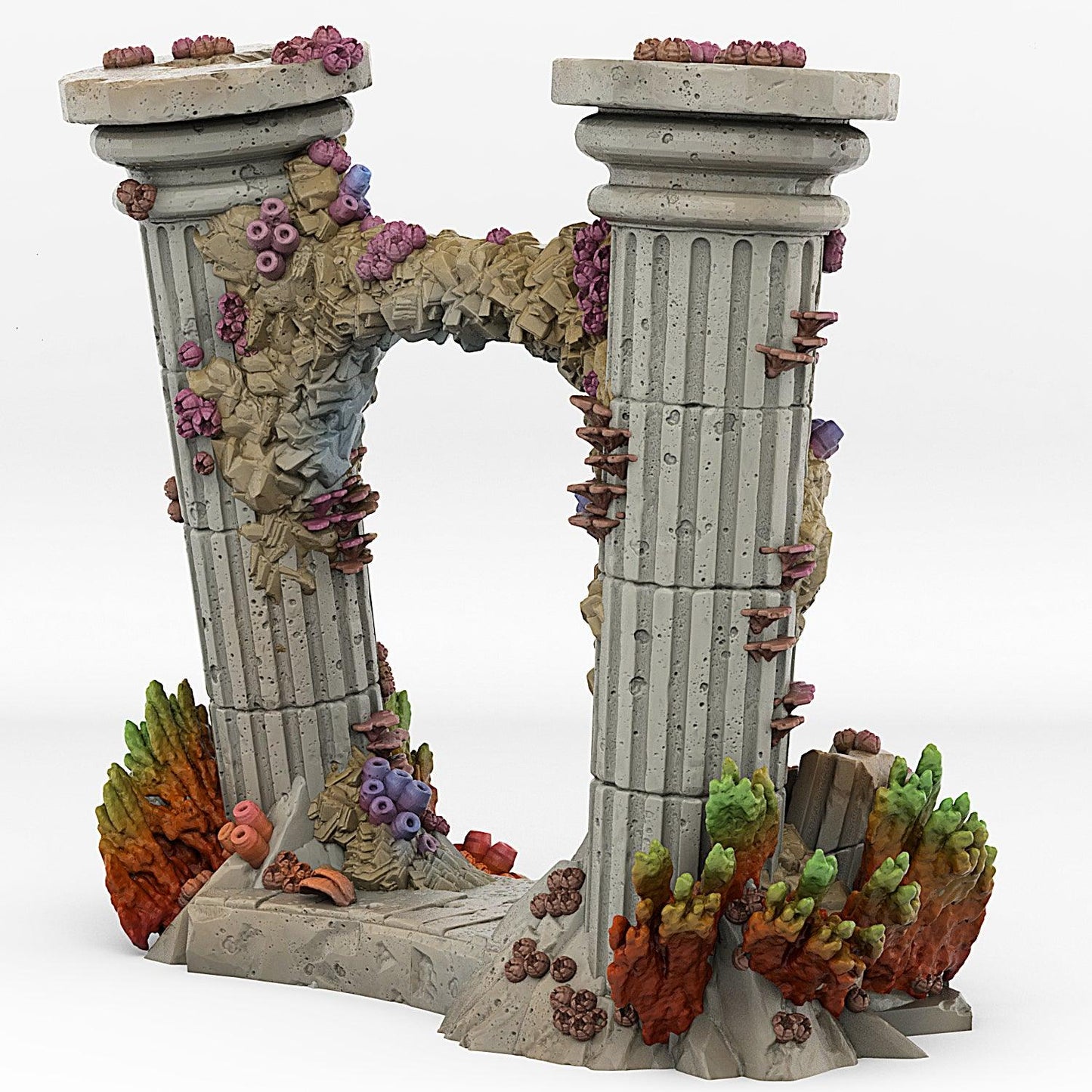 3D Printed Fantastic Portals and Effects Underwater Temple Portal 28mm - 32mm D&D Wargaming - 3D Printing Boss 