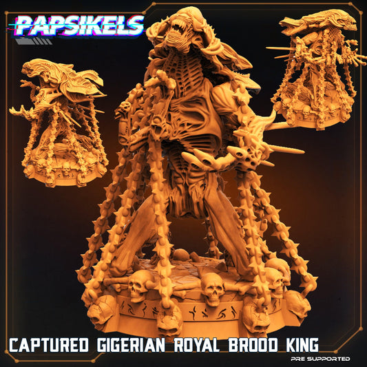 3D Printed Papsikels Cyberpunk Captured Gigerian Royal Brood King - 28mm 32mm - 3D Printing Boss 