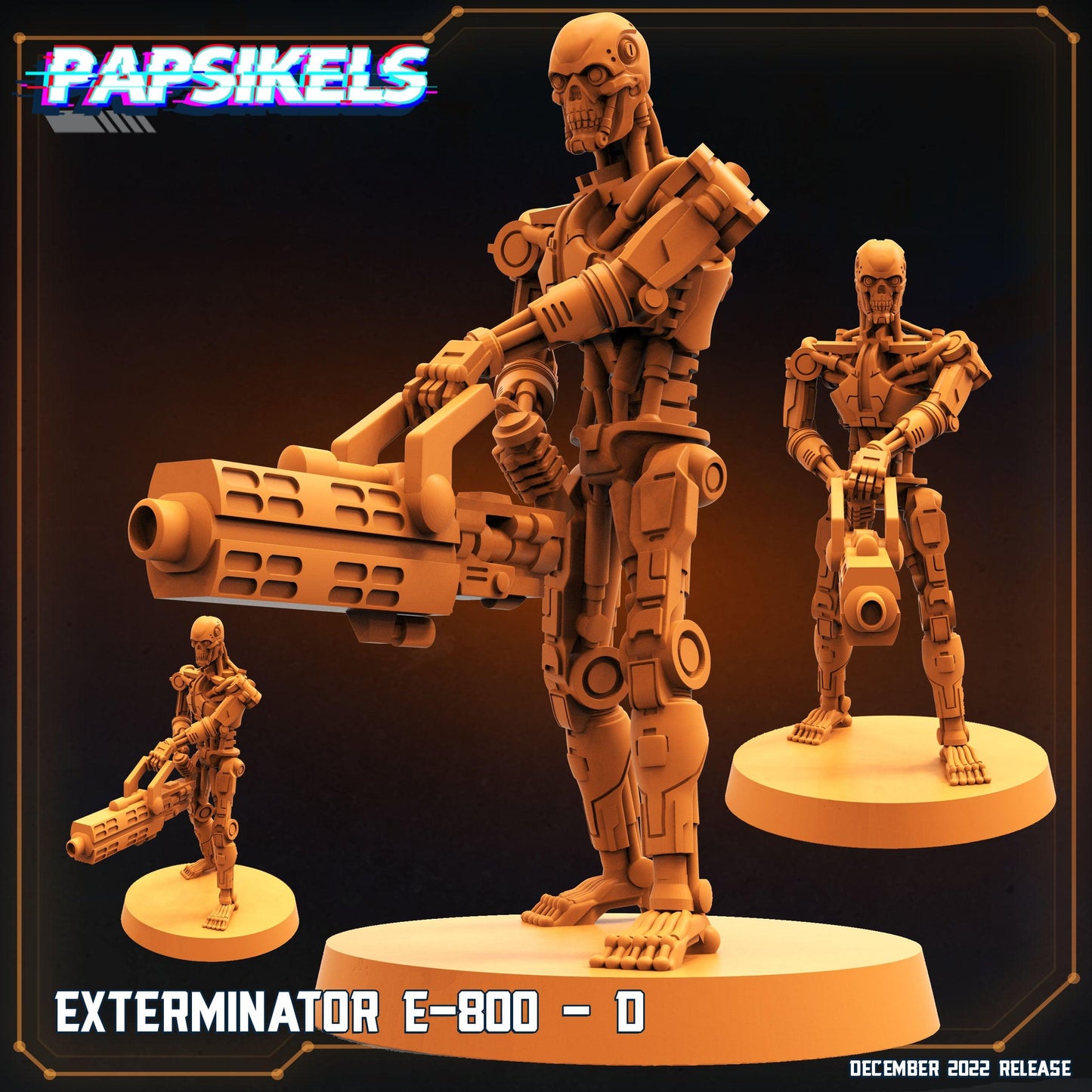 3D Printed Papsikels Cyberpunk Exterminator E-800 Set - 28mm 32mm - 3D Printing Boss 