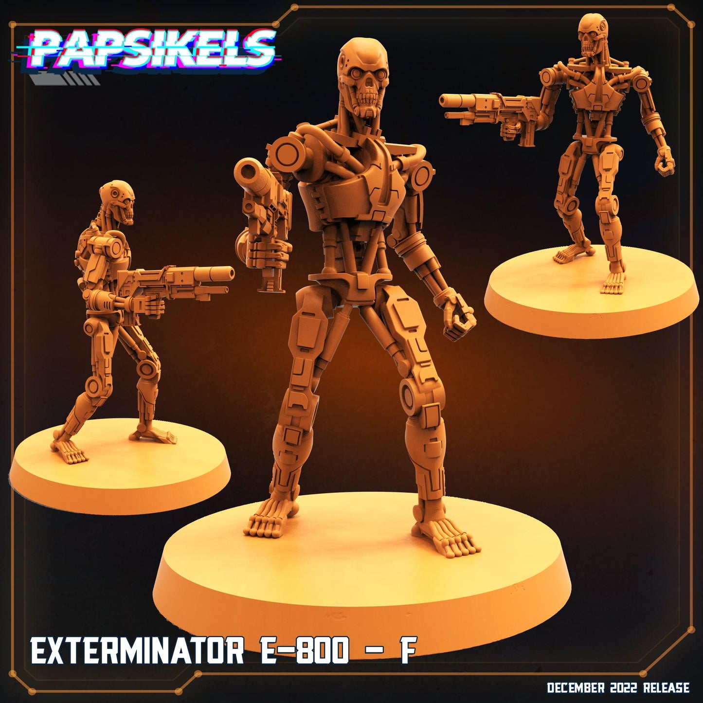3D Printed Papsikels Cyberpunk Exterminator E-800 Set - 28mm 32mm - 3D Printing Boss 