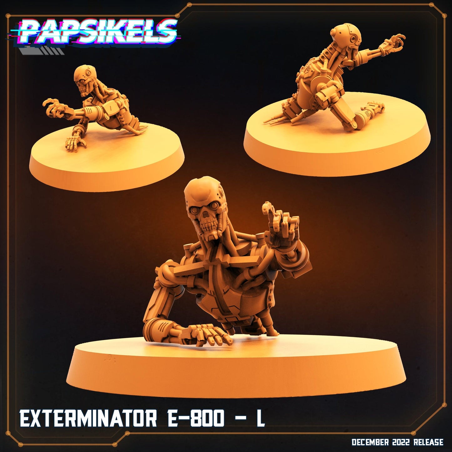 3D Printed Papsikels Cyberpunk Exterminator E-800 Set - 28mm 32mm - 3D Printing Boss 