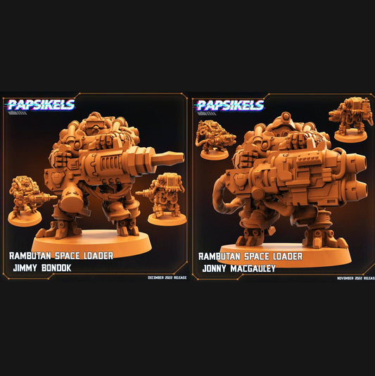 3D Printed Papsikels Cyberpunk Rambutan Space Loader Set - 28mm 32mm - 3D Printing Boss 