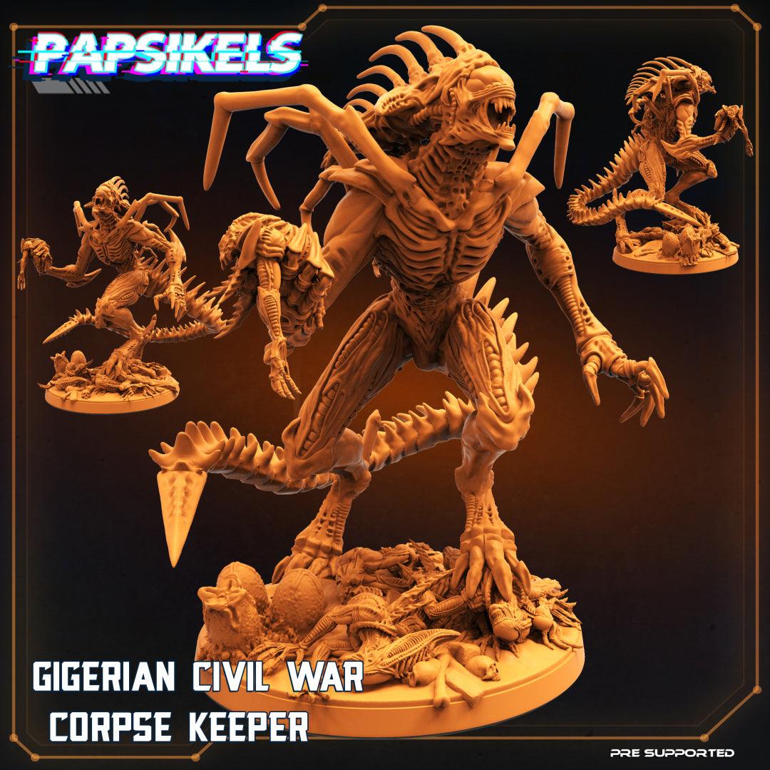 3D Printed Papsikels Cyberpunk Sci-FI Gigerian Civil War Corpse Keeper - 28mm 32mm - 3D Printing Boss 
