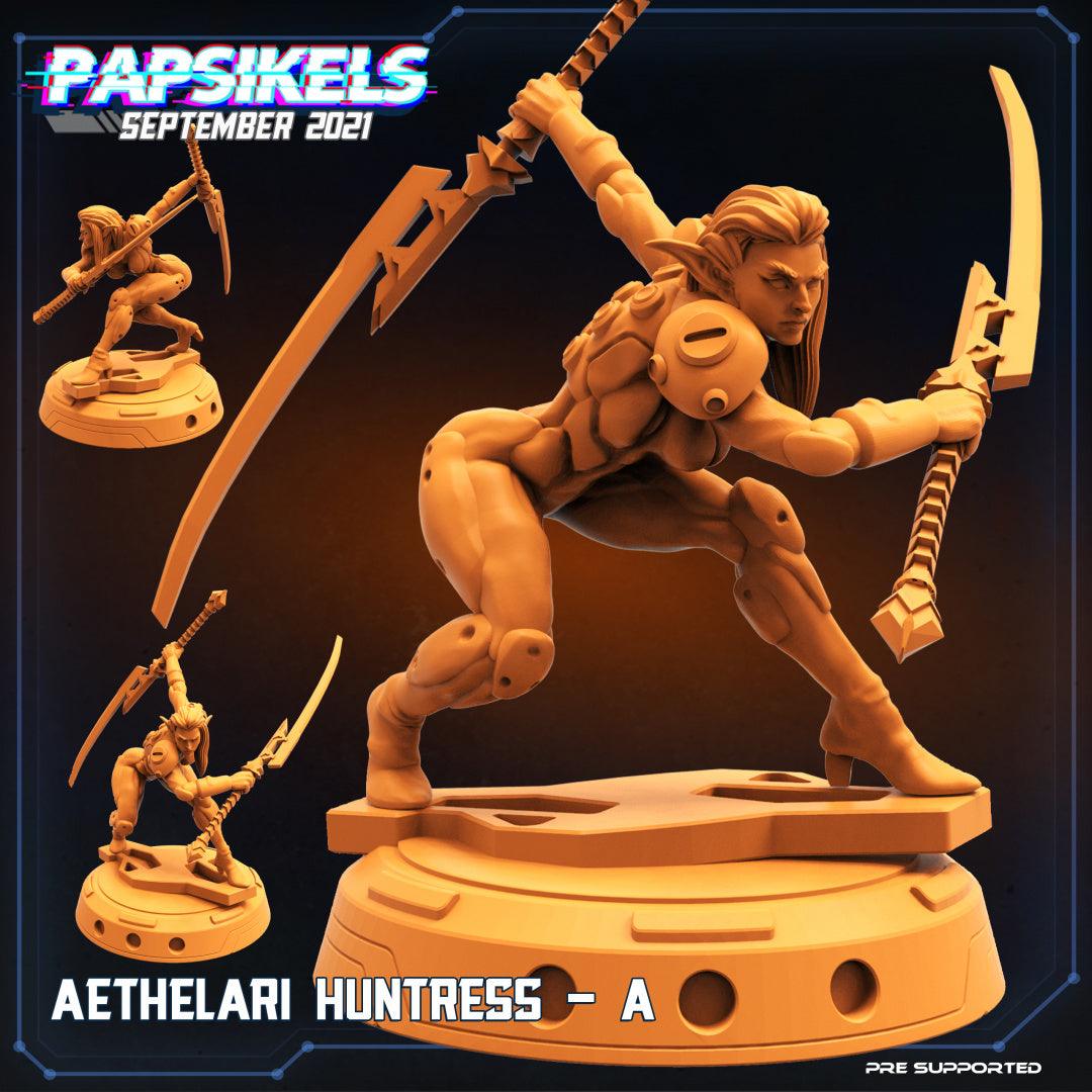 3D Printed Papsikels Cyberpunk Sci-Fi Aethelari Huntress A - 28mm 32mm - 3D Printing Boss 