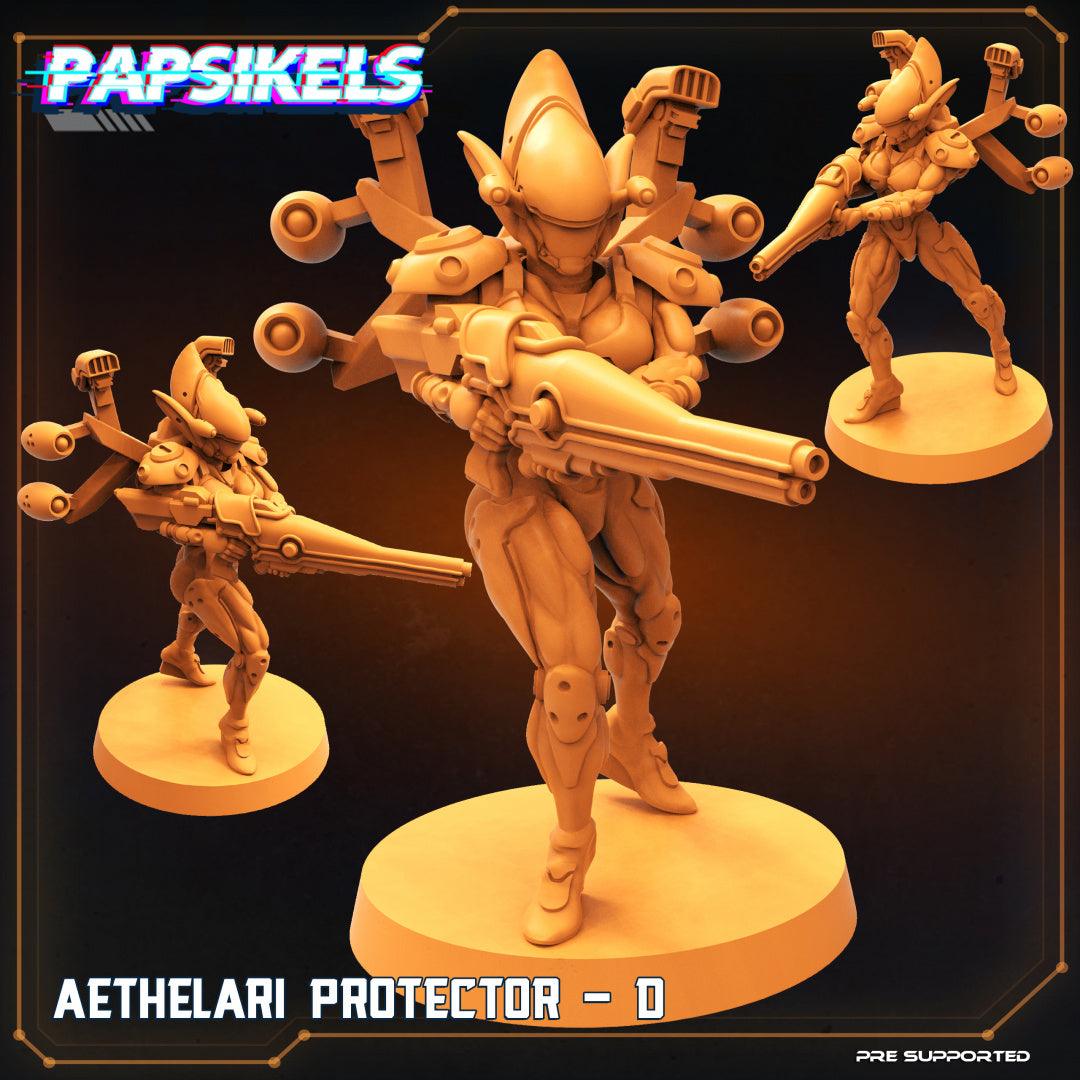3D Printed Papsikels Cyberpunk Sci-Fi Aethelari Protector Set - 28mm 32mm - 3D Printing Boss 