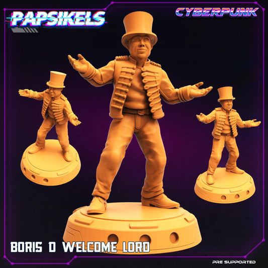 3D Printed Papsikels Cyberpunk Sci-Fi Boris D Cyber Welcome Lord - 28mm 32mm - 3D Printing Boss 