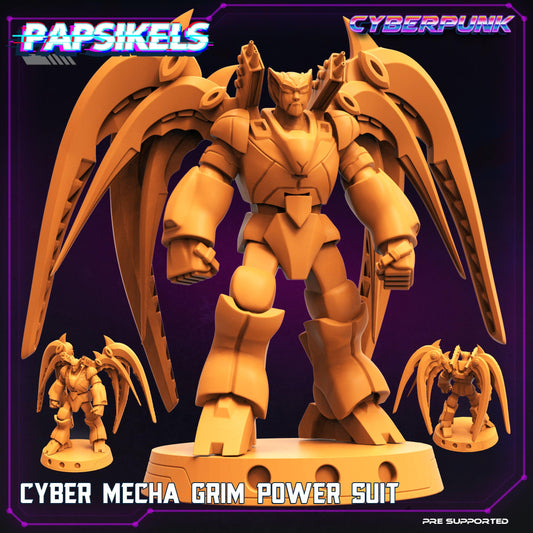 3D Printed Papsikels Cyberpunk Sci-Fi Cyber Mecha Grim Power Suit - 28mm 32mm - 3D Printing Boss 