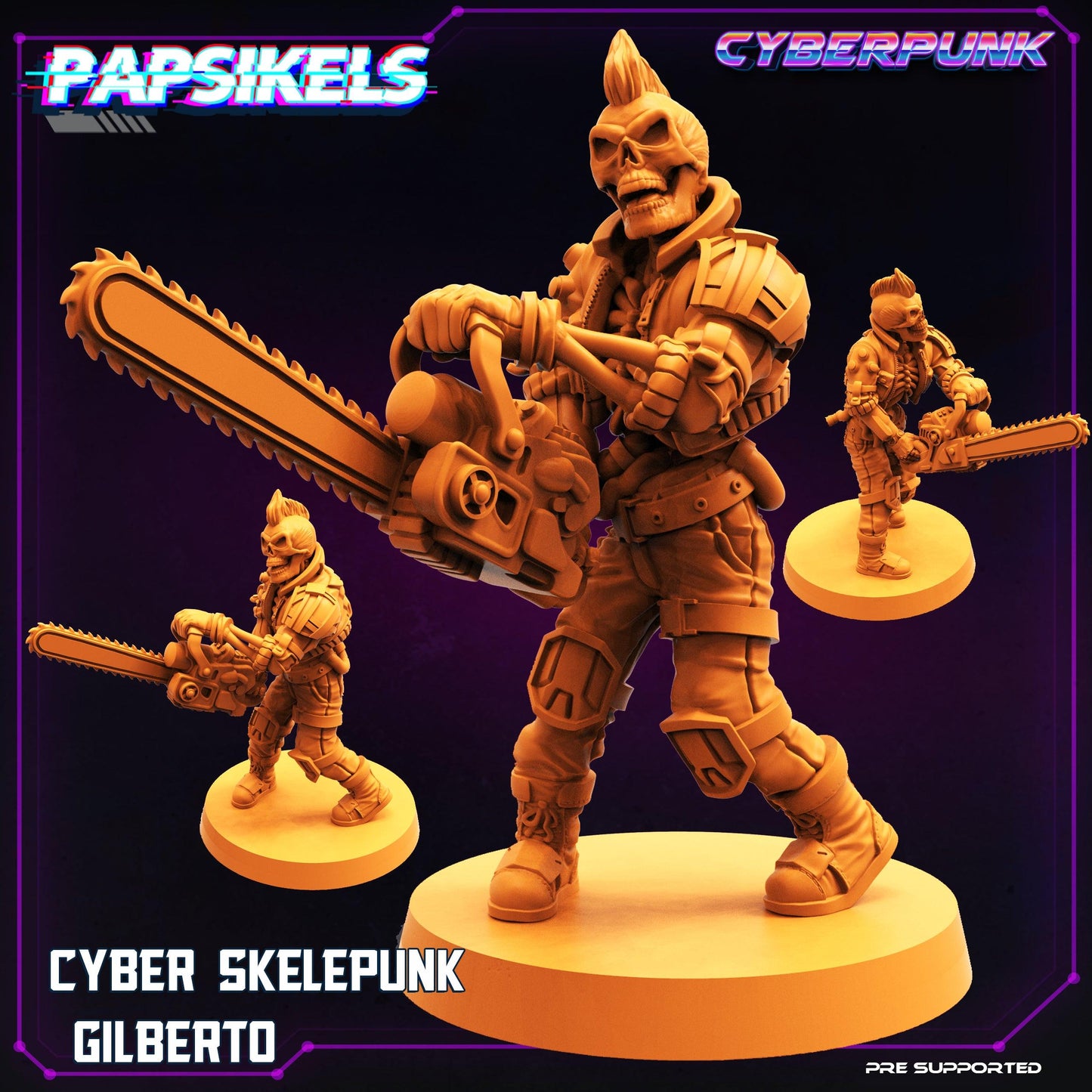 3D Printed Papsikels Cyberpunk Sci-Fi Cyber Skelepunk Set- 28mm 32mm - 3D Printing Boss 