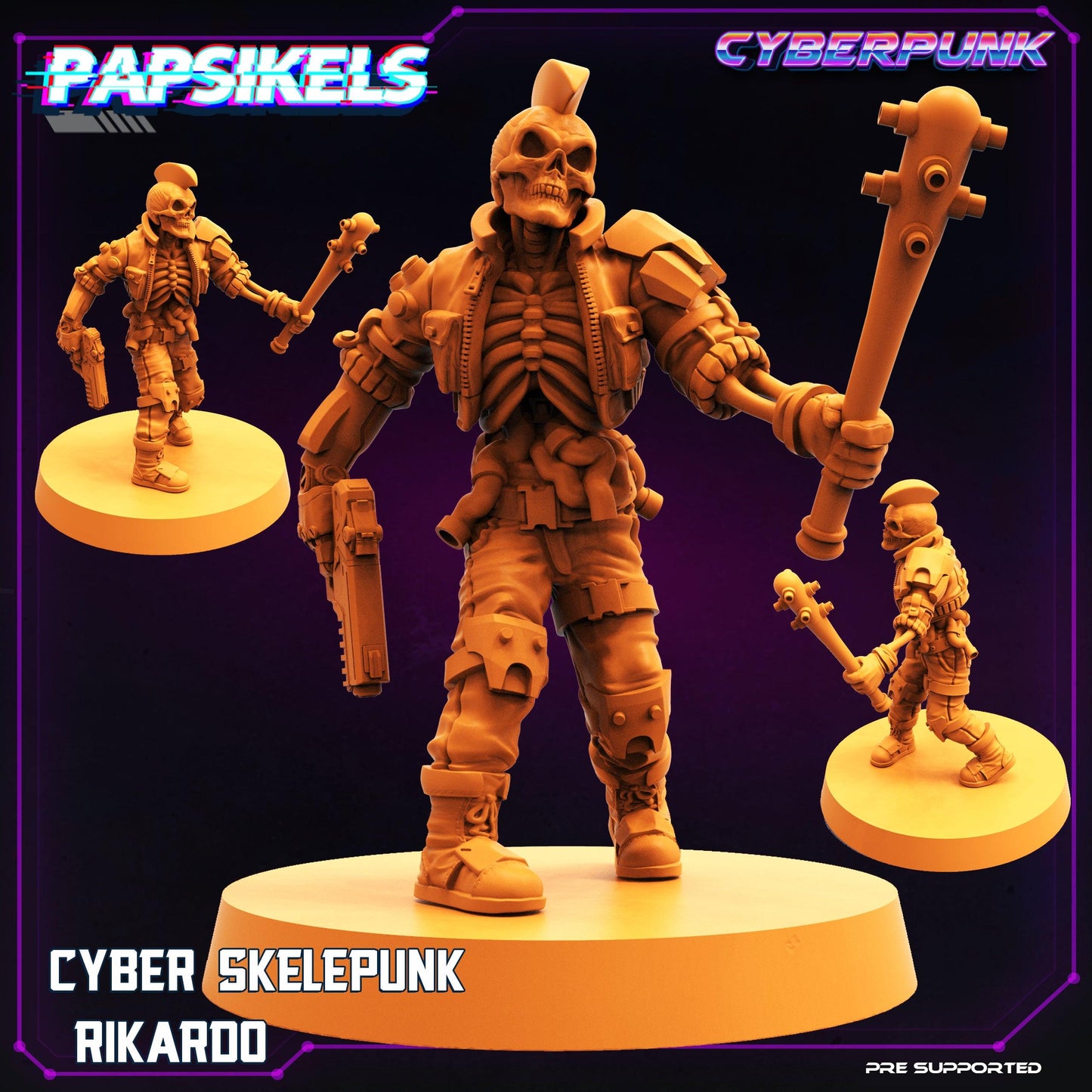 3D Printed Papsikels Cyberpunk Sci-Fi Cyber Skelepunk Set- 28mm 32mm - 3D Printing Boss 