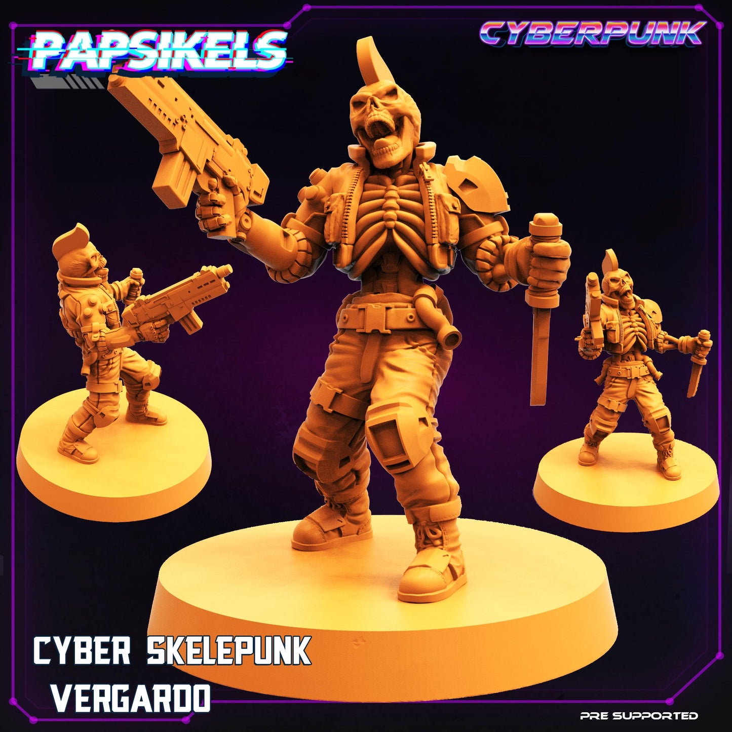 3D Printed Papsikels Cyberpunk Sci-Fi Cyber Skelepunk Set- 28mm 32mm - 3D Printing Boss 