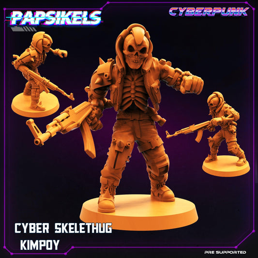 3D Printed Papsikels Cyberpunk Sci-Fi Cyber Skelethug Set - 28mm 32mm - 3D Printing Boss 