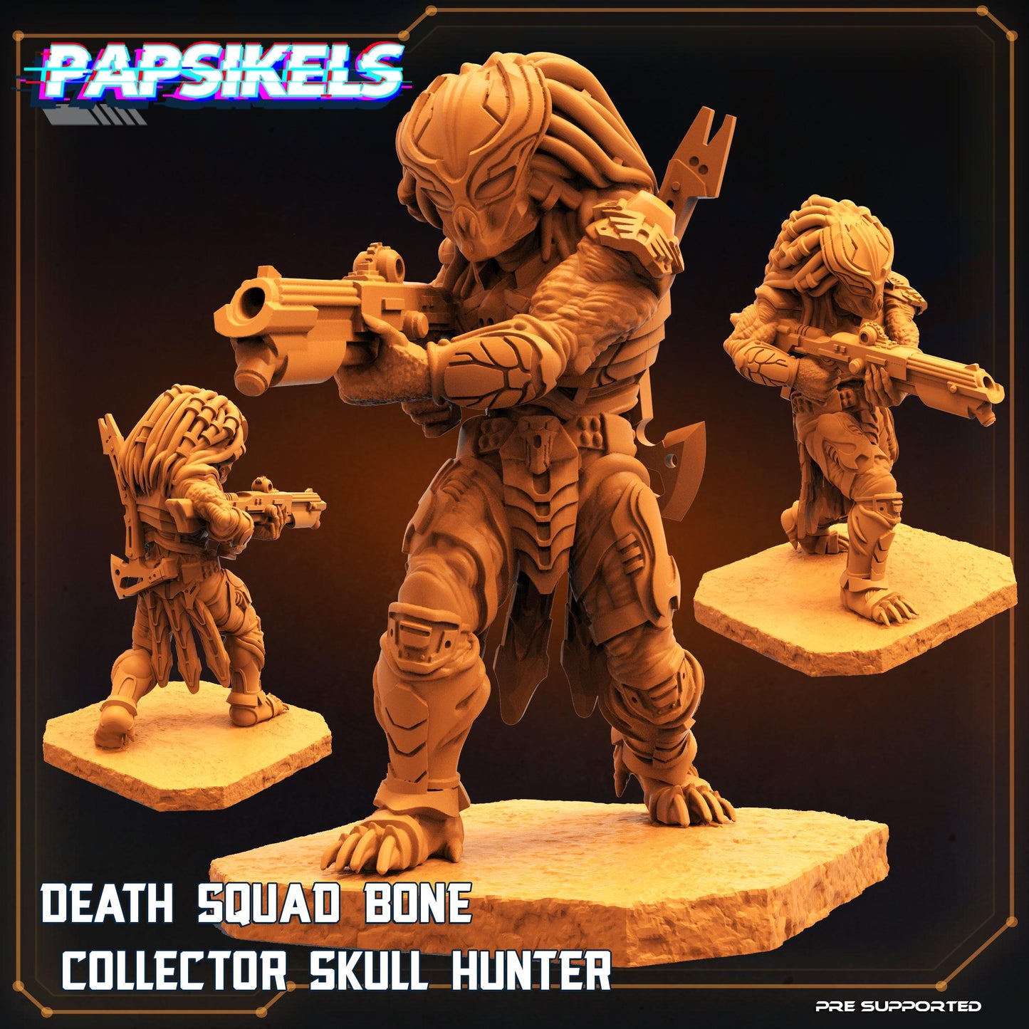 3D Printed Papsikels Cyberpunk Sci-Fi Death Squad Bone Set - 28mm 32mm - 3D Printing Boss 