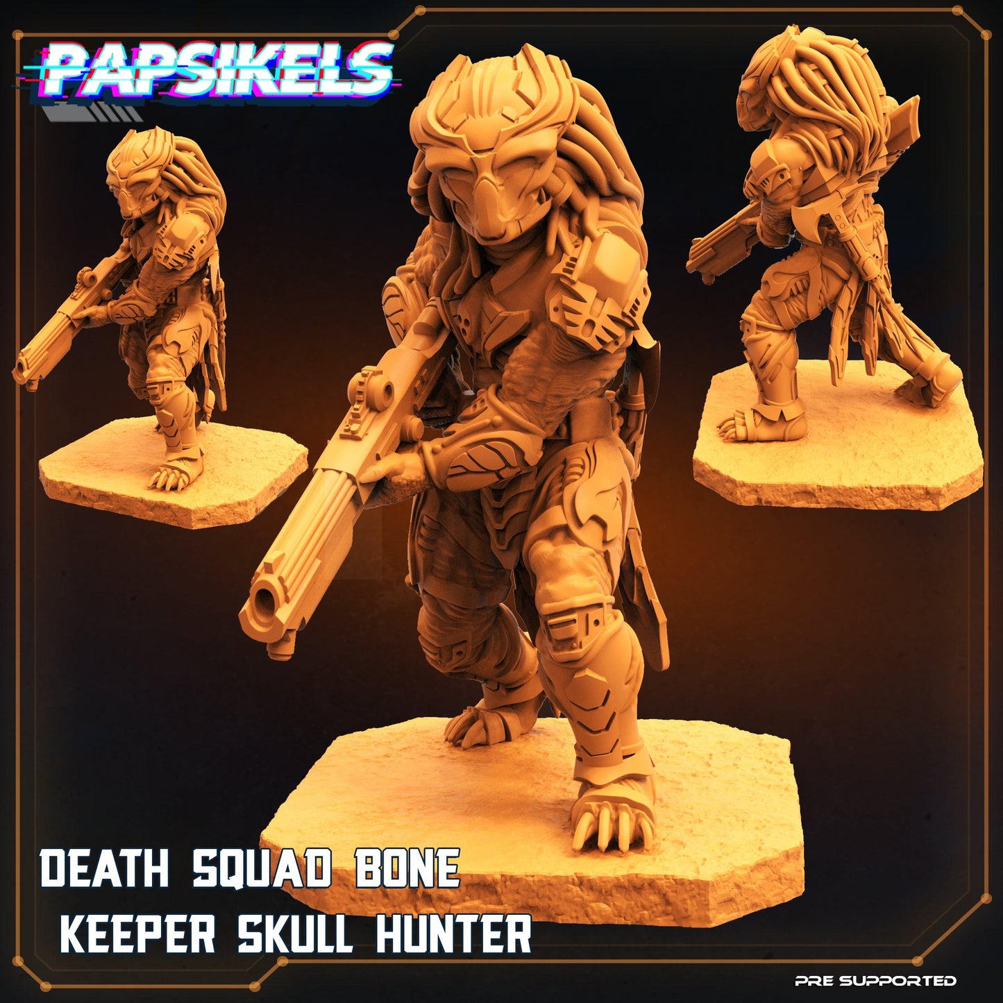 3D Printed Papsikels Cyberpunk Sci-Fi Death Squad Bone Set - 28mm 32mm - 3D Printing Boss 