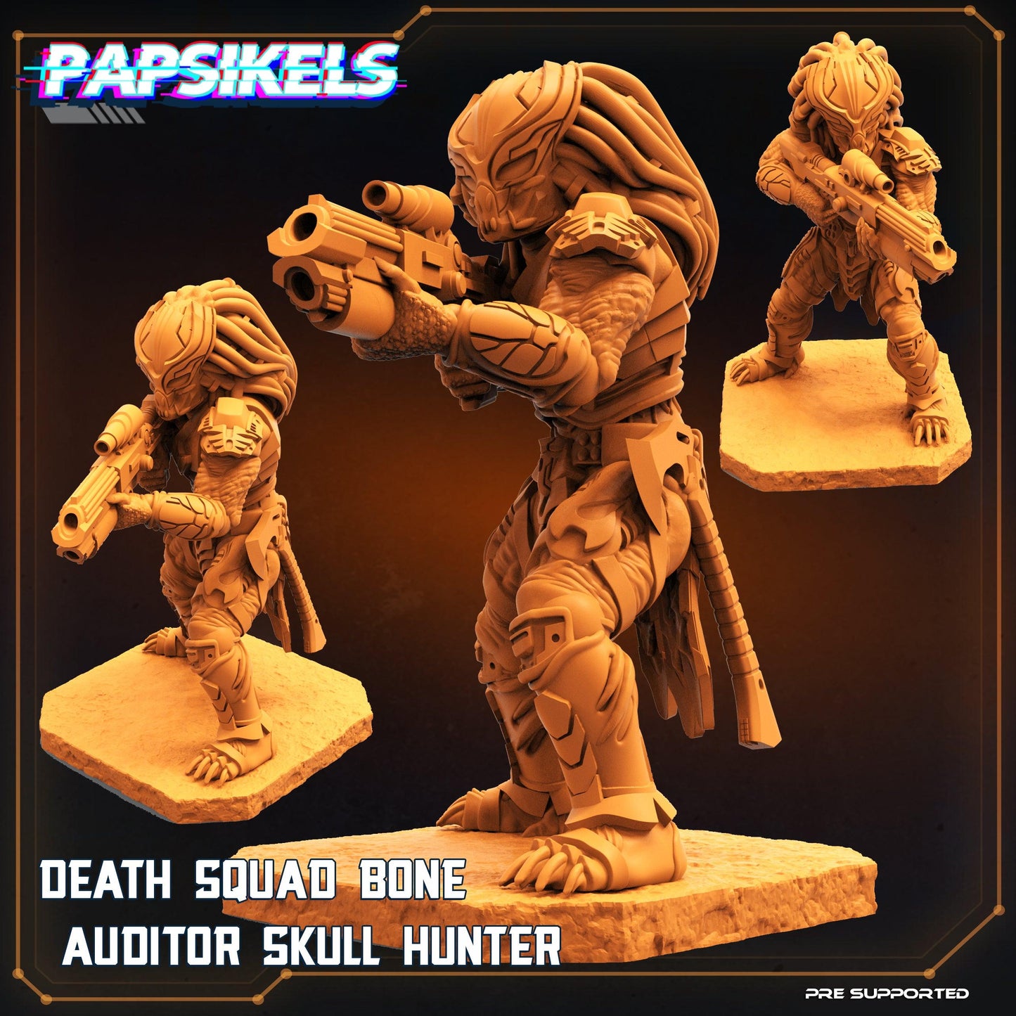 3D Printed Papsikels Cyberpunk Sci-Fi Death Squad Bone Set - 28mm 32mm - 3D Printing Boss 