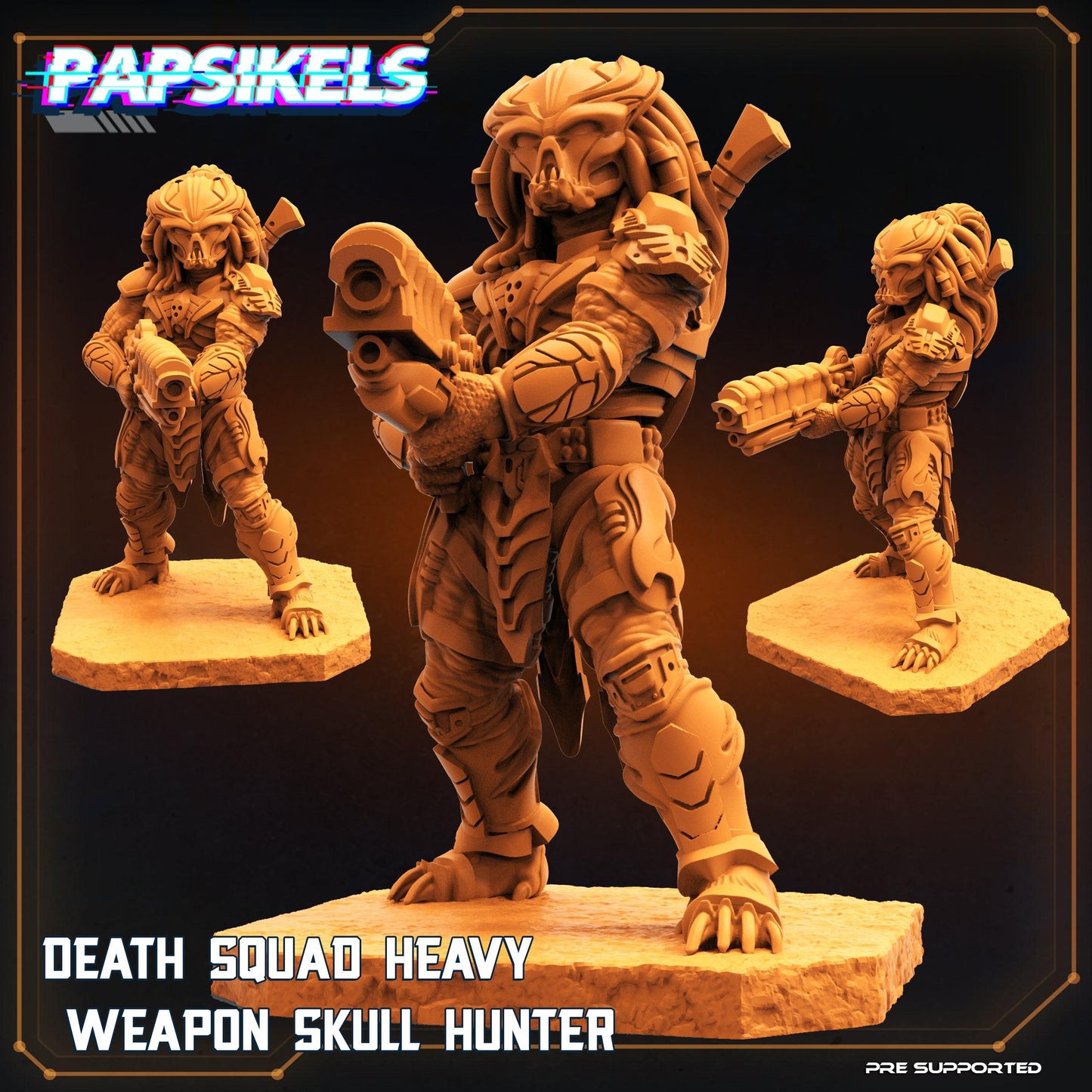 3D Printed Papsikels Cyberpunk Sci-Fi Death Squad Bone Set - 28mm 32mm - 3D Printing Boss 