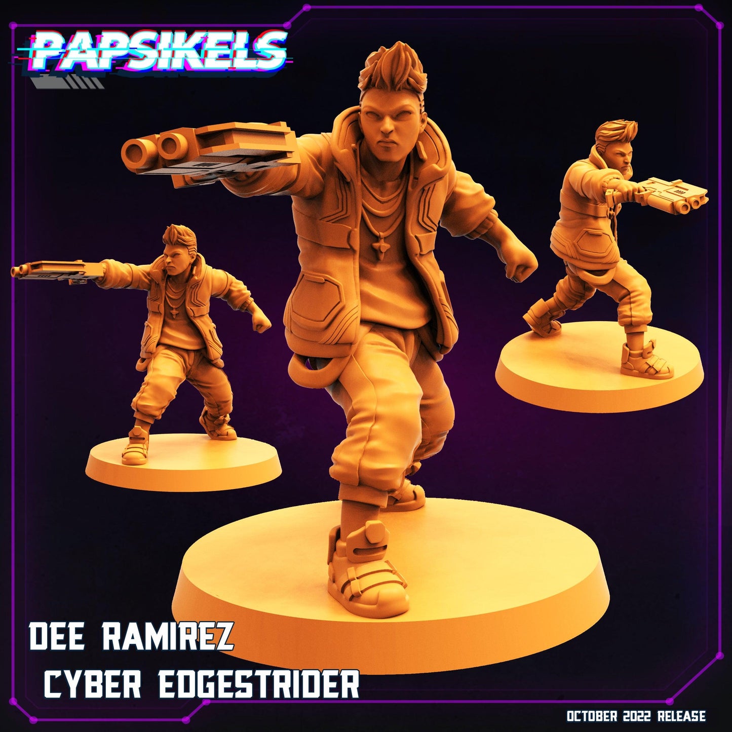 3D Printed Papsikels Cyberpunk Sci-Fi Dee Ramirez Cyber Edgestrider - 28mm 32mm - 3D Printing Boss 