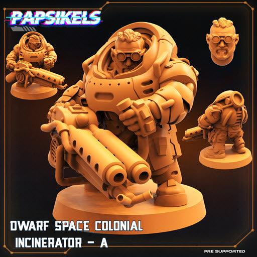 3D Printed Papsikels Cyberpunk Sci-Fi Dwarf Space Colonial Set - 28mm 32mm - 3D Printing Boss 
