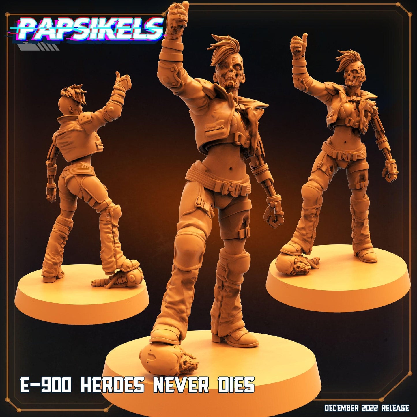 3D Printed Papsikels Cyberpunk Sci-Fi E-900 Set - 28mm 32mm - 3D Printing Boss 