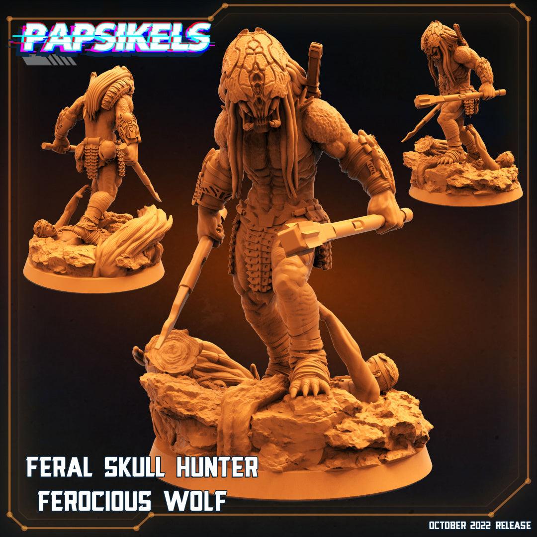 3D Printed Papsikels Cyberpunk Sci-Fi Feral Skull Hunter Ferocious Wolf - 28mm 32mm - 3D Printing Boss 