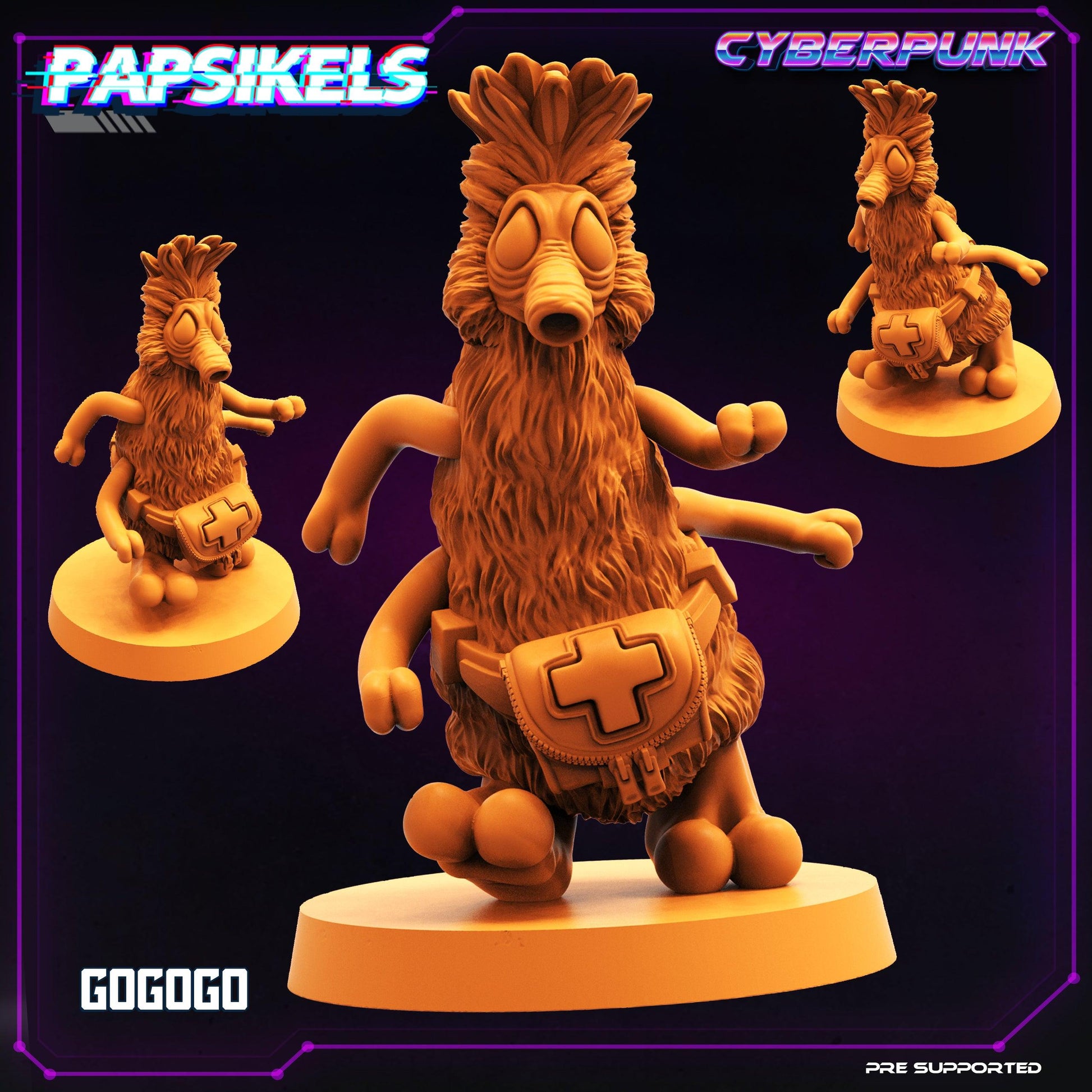 3D Printed Papsikels Cyberpunk Sci-Fi GOGOGO - 28mm 32mm - 3D Printing Boss 