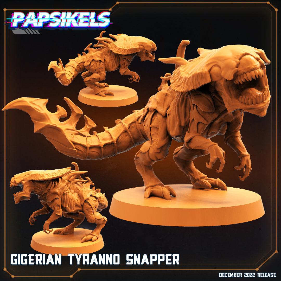 3D Printed Papsikels Cyberpunk Sci-Fi Gigerian Tyranno Snapper - 28mm 32mm - 3D Printing Boss 